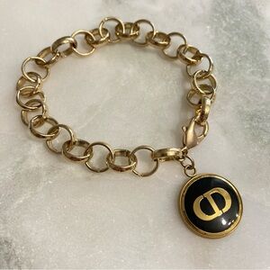 Dior Button Charm Bracelet Upcycled